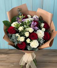 Букет цветов из:  Розы и Альстромерии #REPLACE_PRED# Тетюшах