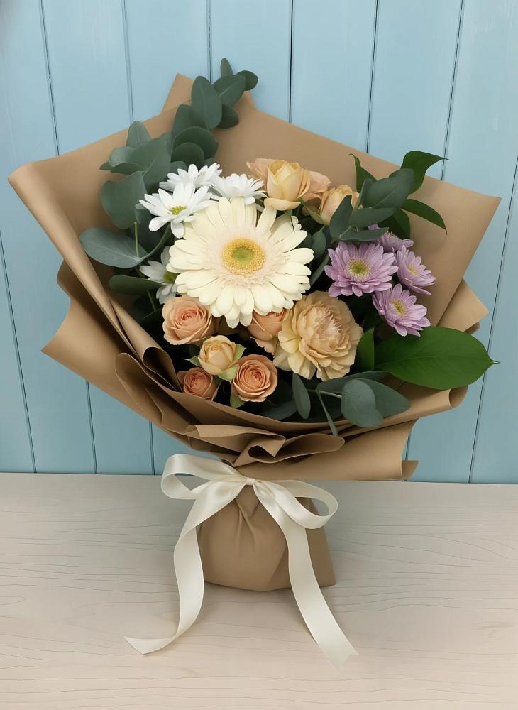 Букет цветов из: Герберы и Хризантемы в Тетюшах