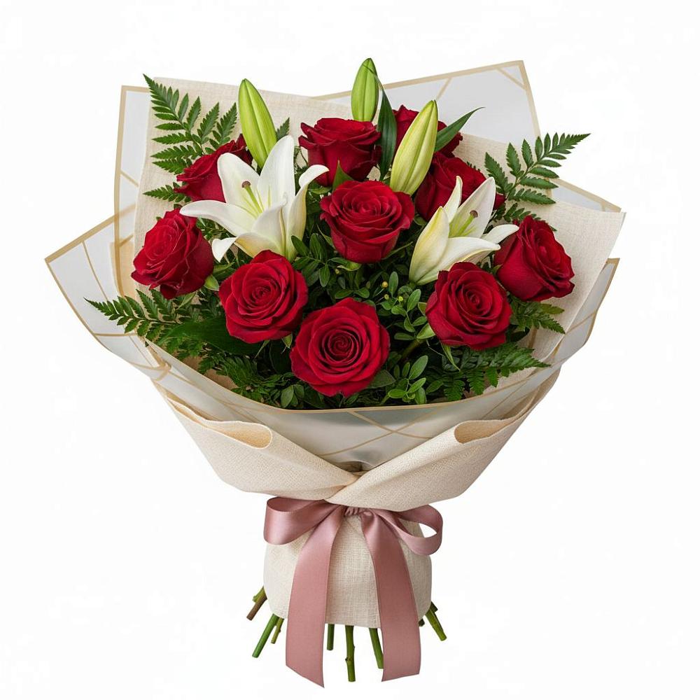 Букет цветов из: Лилии и Розы в Тетюшах