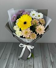 Букет цветов из:  Розы, Герберы и Хризантемы #REPLACE_PRED# Тетюшах