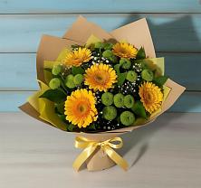 Букет цветов из:  Герберы и Хризантемы в Тетюшах
