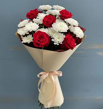 Букет цветов из:  Розы и Хризантемы в Тетюшах