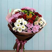 Букет цветов из:  Розы, Хризантемы и Альстромерии в Тетюшах
