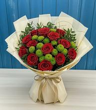 Букет цветов из:  Розы и Хризантемы в Тетюшах