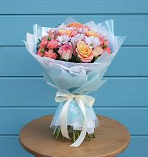 Букет цветов из:  Хризантемы и Розы в Тетюшах